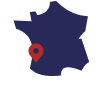 Carte France couleur bleu